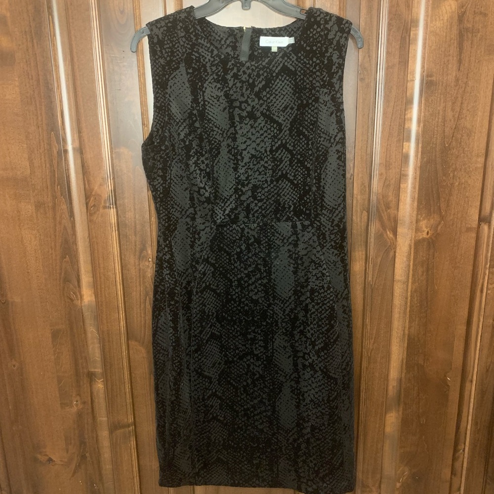 Calvin Klein Black Scaled Dress